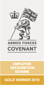 Armed Forces Covenant - Gold winner 2019 badge