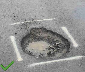 Potholes - actionable defect
