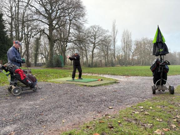 Head greenkeeper Gareth Callaghan and general manager David Howlett at Altrincham Golf Course 2