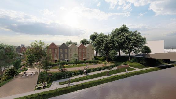 A computer generated image of the 53 new homes on Lacy St in Stretford