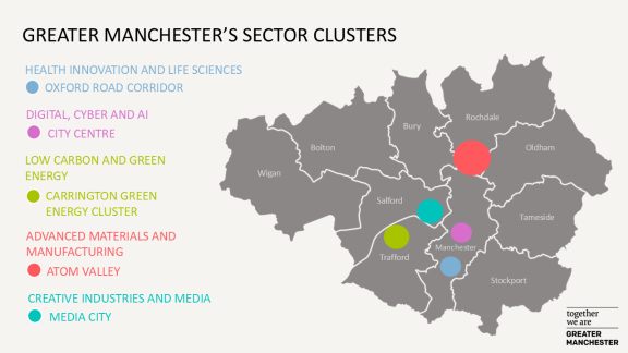 Greater Manchester cluster map