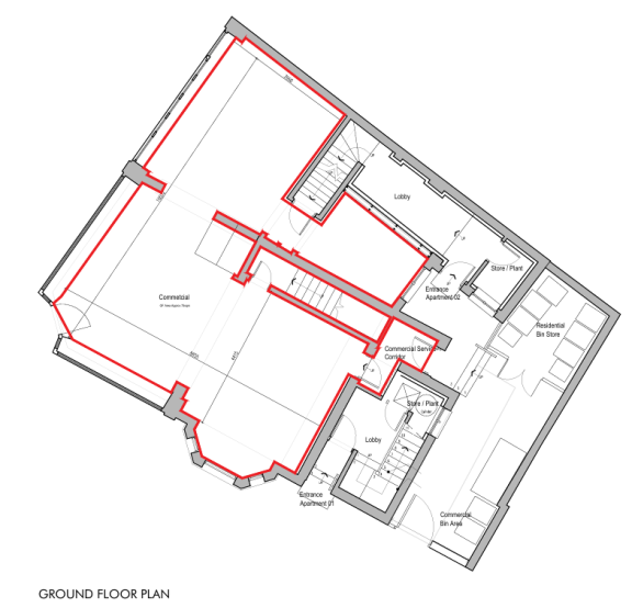 Ground floor plan for 9-11 Market Street, Altrincham
