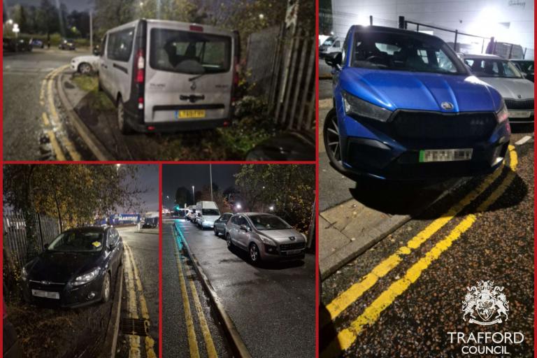 Illegal parking for Manchester United match
