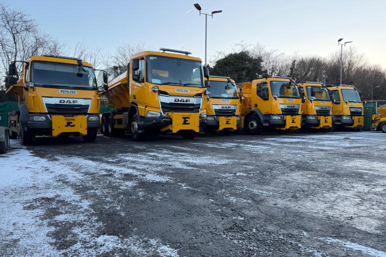 Gritters tackling snow and ice in Trafford