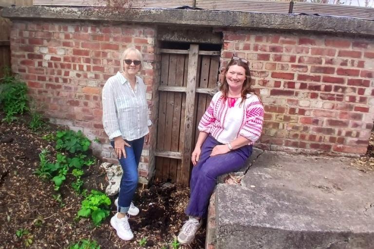WW2 bunker Urmston. Jenny Ogg and Lisa Smith.